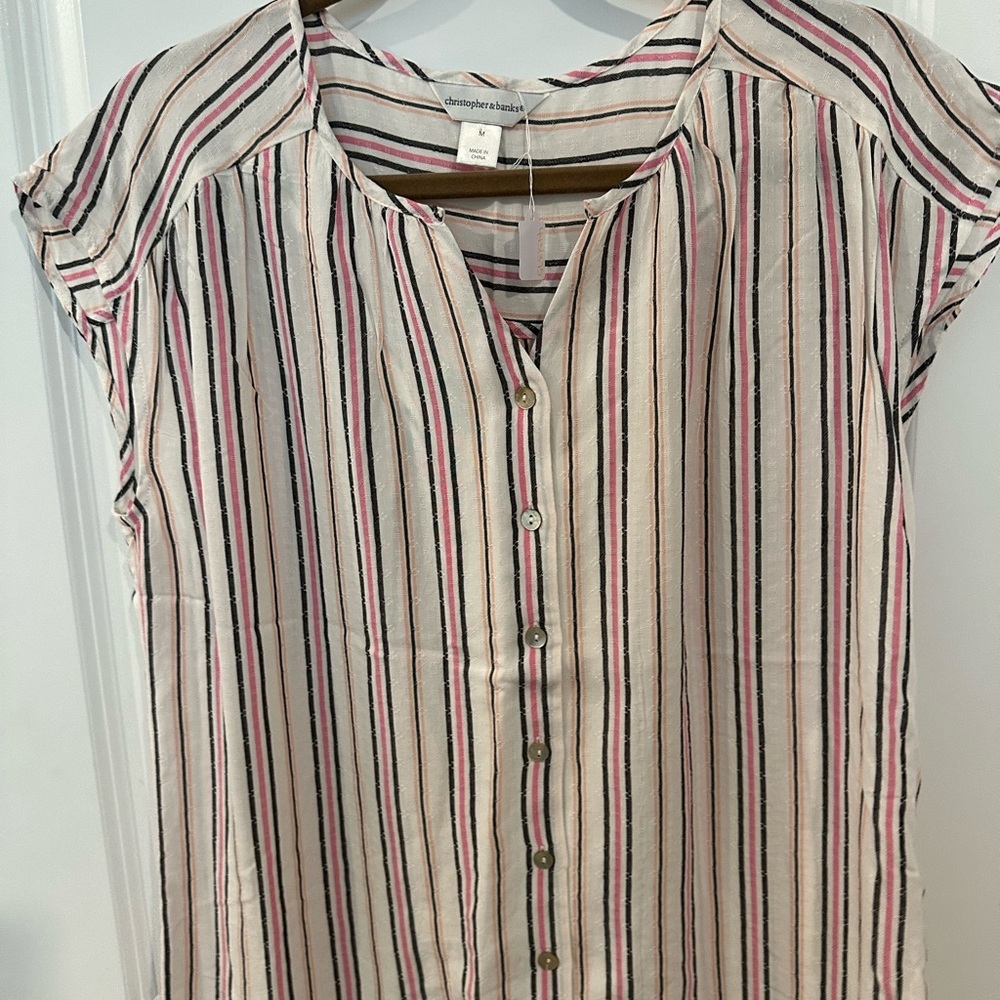 QUICK LIST FOR SHOW 4/11
Christopher & Banks Striped Button-Down Top size M